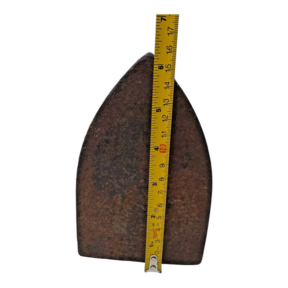 Antique Cast Iron Sad Iron ST. LOUIS Rustic Primitive Doorstop 6lb13oz 6.25” - Picture 8 of 11